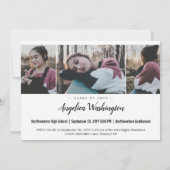 モダンエレガント写真高校卒業 案内状 (裏面)