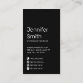 モダンエレガント勾配カラフルホログラフィック毛 名刺 (裏面)