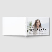 モダンエレガント勾配卒業写真 ゲストブック (全面)