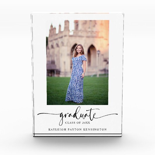 モダンエレガント卒業写真 フォトブロック (正面)