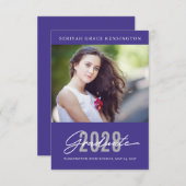 モダンエレガント卒業写真 案内状 (正面/裏面)