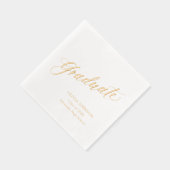 モダンエレガント卒業生シンプル成 箔ナプキン (右)