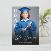 モダンエレガント卒業 招待状 (スタンド正面)