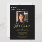 モダンエレガント卒業 招待状 (裏面)