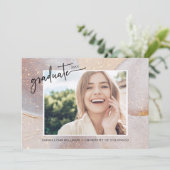 モダンエレガント卒業 案内状 (スタンド正面)