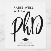 モダンエレガント博士課程 ワインラベル (シングルラベル)