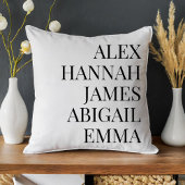 モダンエレガント名パーソナライズされた家族 クッション