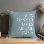 モダンエレガント名パーソナライズされた家族 クッション