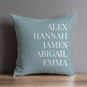 モダンエレガント名パーソナライズされた家族 クッション