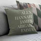 モダンエレガント名パーソナライズされた家族 クッション