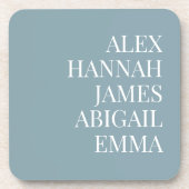 モダンエレガント名パーソナライズされた家族 コースター (正面)