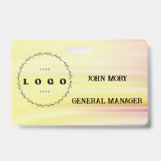 モダンエレガント名前をカスタムする名 バッジ (正面)