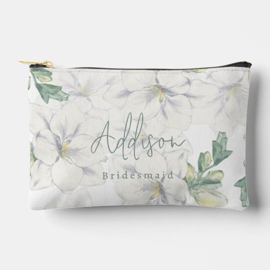 モダンエレガント名前をカスタムする アクセサリーポーチ (正面)