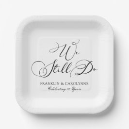 モダンエレガント命誓の更新 ペーパープレート