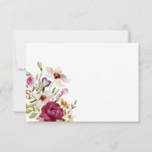 モダンエレガント夏の草地フローラホワ結婚イト セーブザデート (裏面)