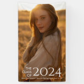 モダンエレガント大学又は高等学校卒業 横断幕 (縦)