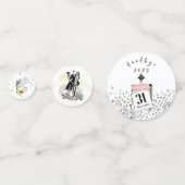 モダンエレガント大晦日パーティー表 コンフェッティ (裏面)