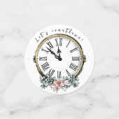 モダンエレガント大晦日パーティー表 コンフェッティ (スモール正面)