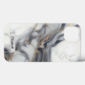 モダンエレガント大理石フェイク金ゴールドカスタム Case-Mate iPhoneケース (裏面 (横))