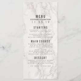 モダンエレガント大理石結婚の メニュー