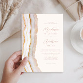 モダンエレガント大理石結婚の 招待状