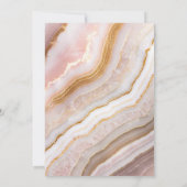 モダンエレガント大理石結婚の 招待状 (裏面)