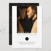 モダンエレガント婚約 招待状 (正面/裏面)