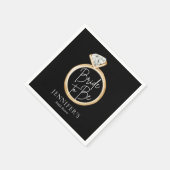 モダンエレガント嫁へブライダルシャワー スタンダードカクテルナプキン (角)