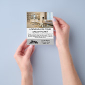 モダンエレガント実在不動産代理パーソナライズされた人 チラシ (手)