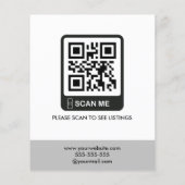 モダンエレガント実在不動産代理パーソナライズされた人 チラシ (裏面)