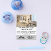 モダンエレガント実在不動産代理パーソナライズされた人 チラシ (シングル)