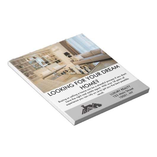 モダンエレガント実在不動産代理パーソナライズされた人 ノートパッド (アングル)