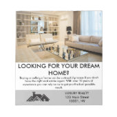 モダンエレガント実在不動産代理パーソナライズされた人 ノートパッド (正面)