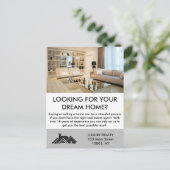 モダンエレガント実在不動産代理パーソナライズされた人 ポストカード (スタンド正面)