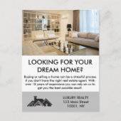 モダンエレガント実在不動産代理パーソナライズされた人 ポストカード (正面)