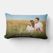 モダンエレガント家族の写真 ランバークッション (正面)