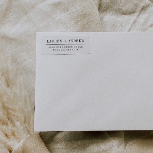 モダンエレガント差出人住所ラベル ラベル