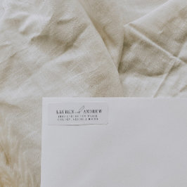 モダンエレガント差出人住所ラベル ラベル