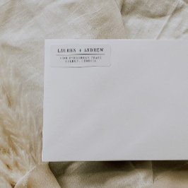 モダンエレガント差出人住所ラベル ラベル