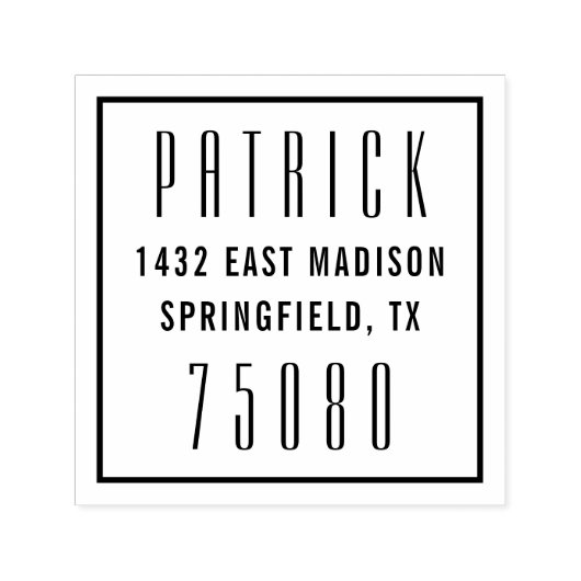 モダンエレガント差出人住所 セルフインキングスタンプ (デザイン)