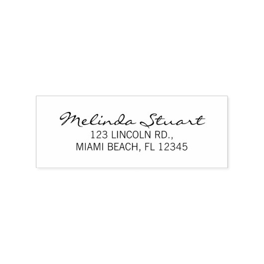 モダンエレガント差出人住所 ラバースタンプ (インプリント)