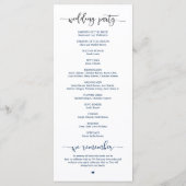 モダンエレガント式の計結婚画だ プログラム (裏面)