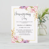 モダンエレガント引っ越し祝いパーティーパーティー 招待状 (スタンド正面)