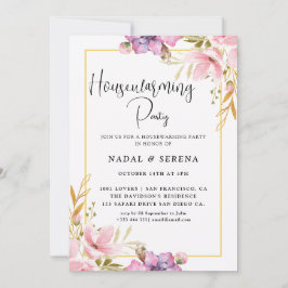 モダンエレガント引っ越し祝いパーティーパーティー 招待状