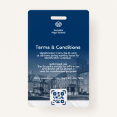 モダンエレガント従業員の写真ID名 バッジ (裏面)