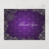 モダンエレガント感謝してい紫結婚の君 ポストカード (正面)