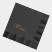モダンエレガント感謝してい結婚タイポグラフィの 箔ナプキン (左)