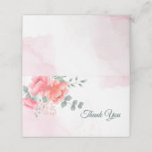 モダンエレガント感謝してい赤面ピンクの水色 プレイスカード (外部開封)