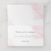 モダンエレガント感謝してい赤面ピンクの水色 プレイスカード (内部開封)