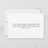 モダンエレガント手書きスクリ結婚プト サンキューカード (裏面)